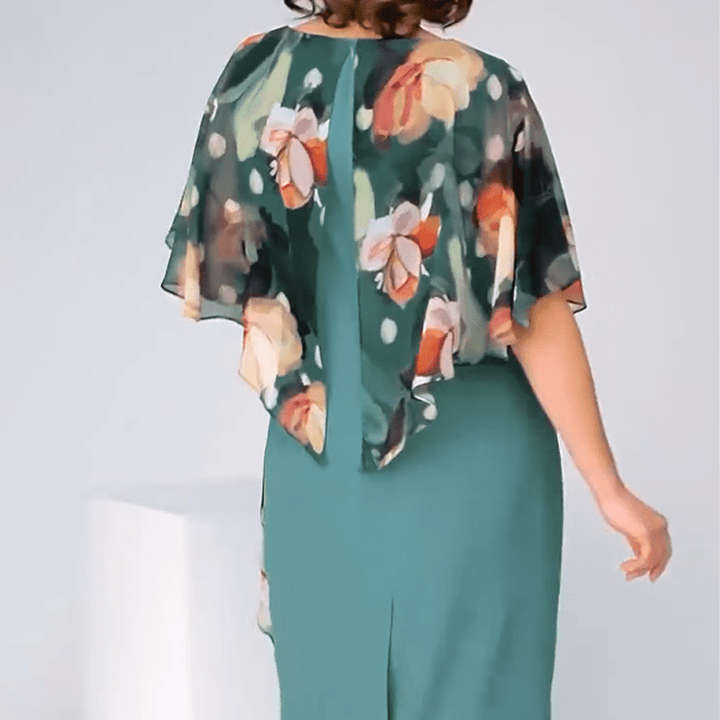 Elena | Abito Elegante in Chiffon Stampato - Tono Giusto