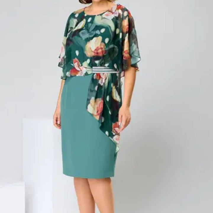 Elena | Abito Elegante in Chiffon Stampato - Tono Giusto