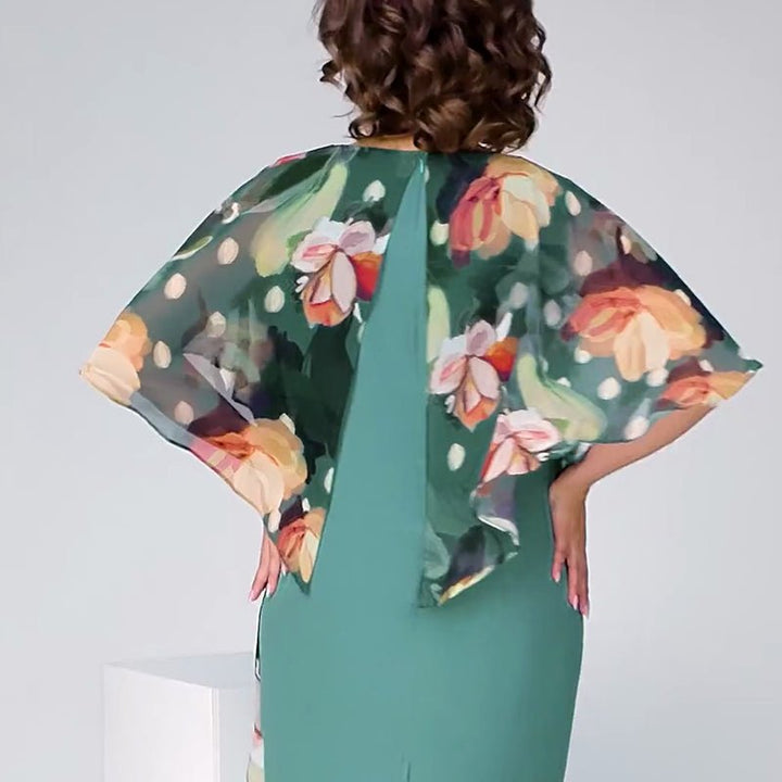Elena | Abito Elegante in Chiffon Stampato - Tono Giusto