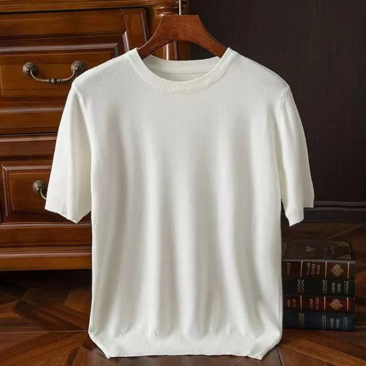Elliot | T-Shirt Lusso in Finto Cashmere e Lana - Tono Giusto
