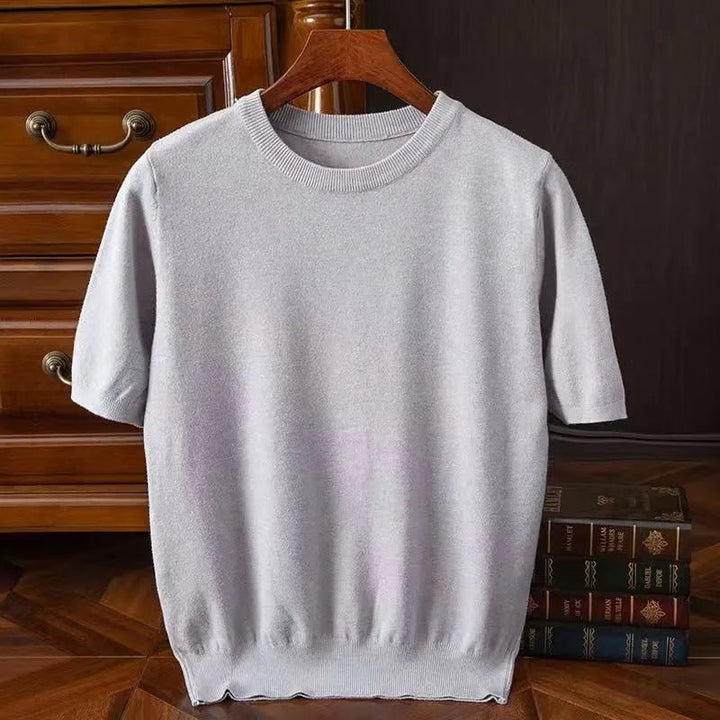 Elliot | T-Shirt Lusso in Finto Cashmere e Lana - Tono Giusto