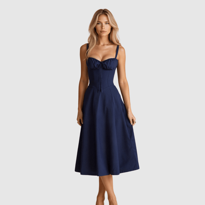 Flavia | Abito Elegante con Corsetto Floreale - Tono Giusto