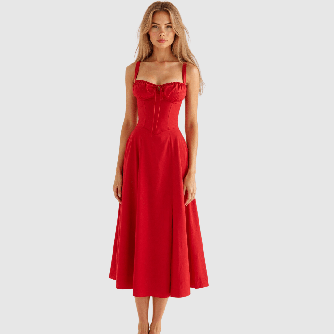 Flavia | Abito Elegante con Corsetto Floreale - Tono Giusto