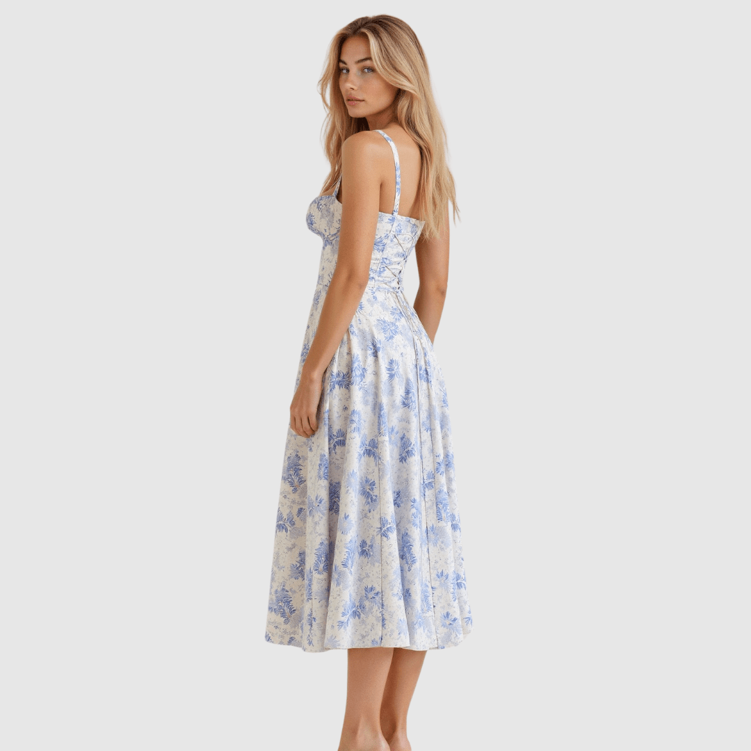 Flavia | Abito Elegante con Corsetto Floreale - Tono Giusto
